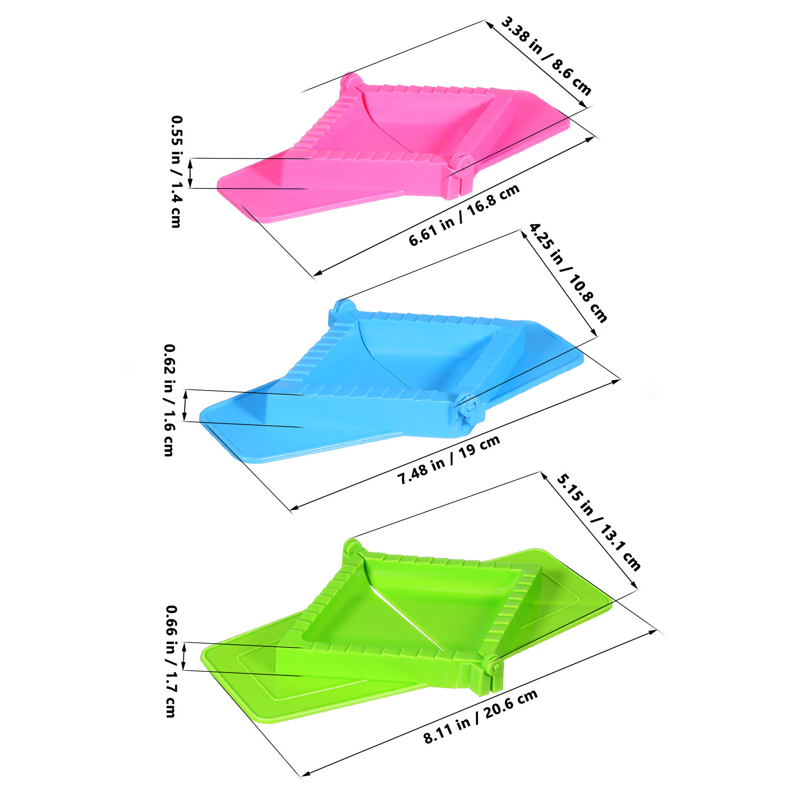 3Pcs Dumpling Mold Plastic Set – Dumpling Press Set Bewertung und Preis