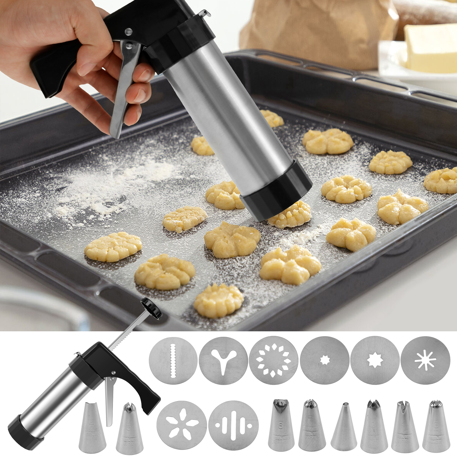 Stainless Steel Cookie Gun Chu – Churros Maker Gun Bewertung und Preis