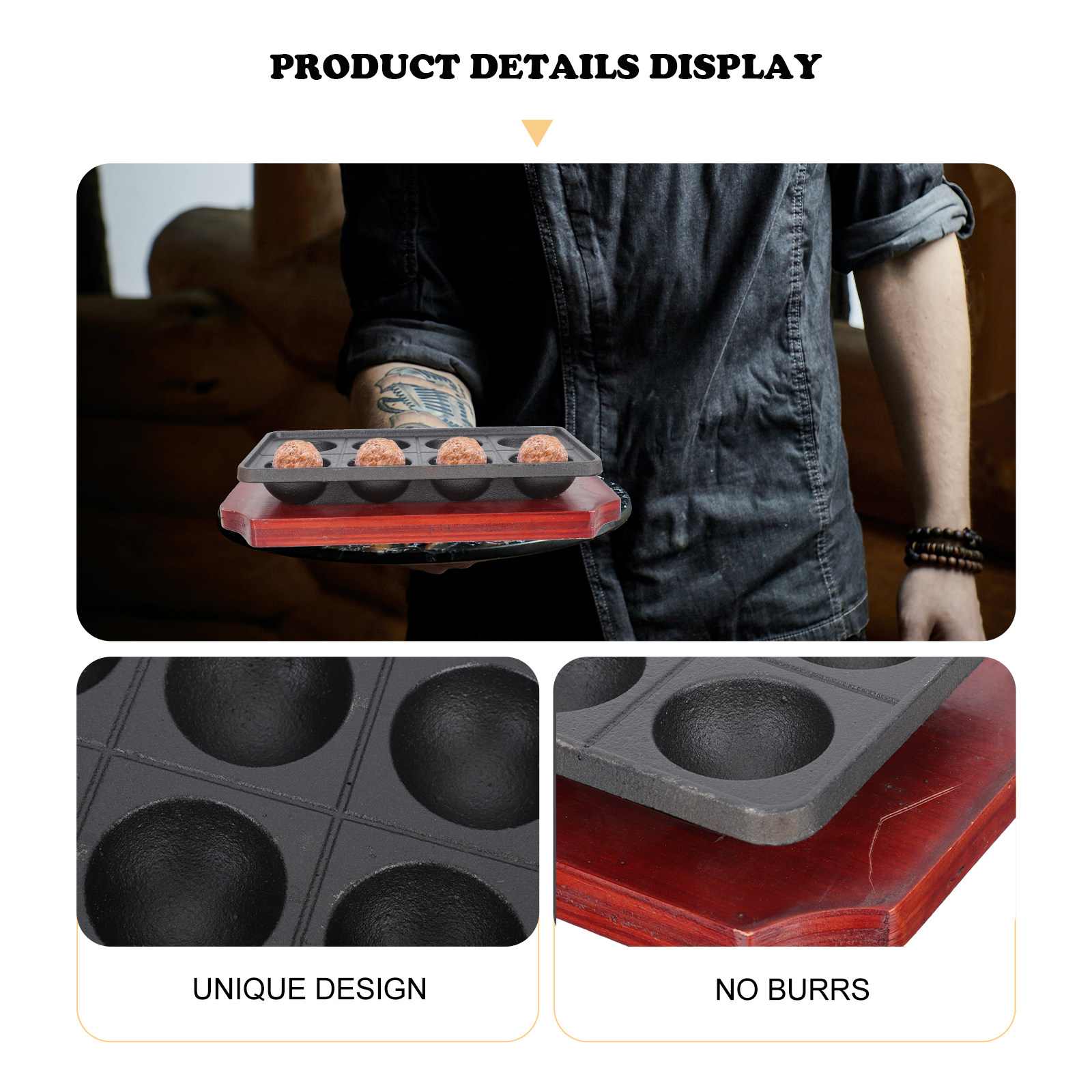1Set Food-Grade Iron Takoyaki  – Takoyaki Grill Plate Bewertung und Preis