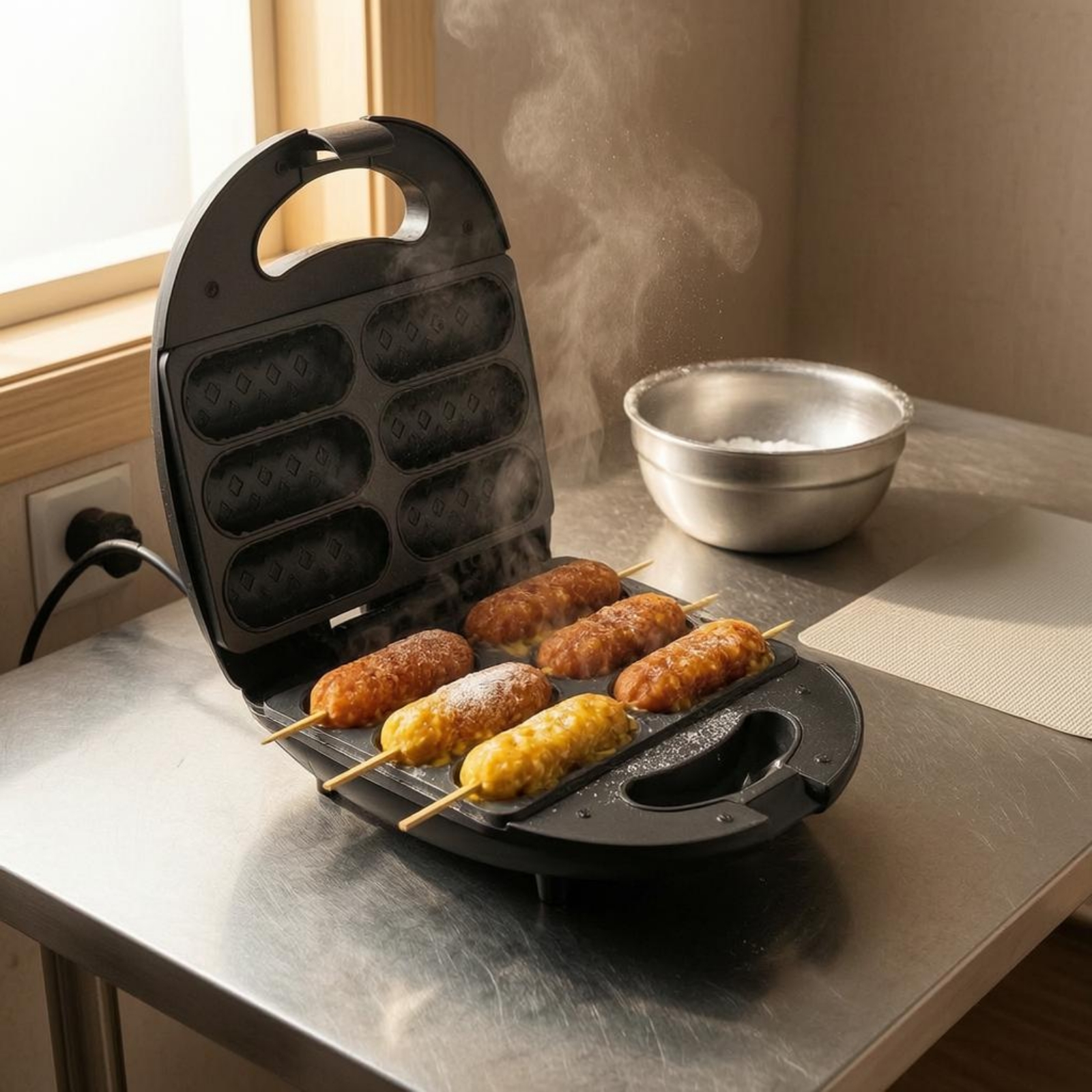 Corn Dog Maker Double-Sided He – Corn Dog Stick Bewertung und Preis