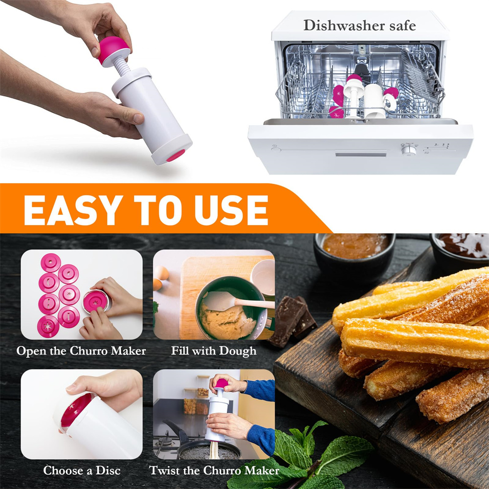 DIY Manual Cookie Press Maker  – Churros Maker Gun Bewertung und Preis