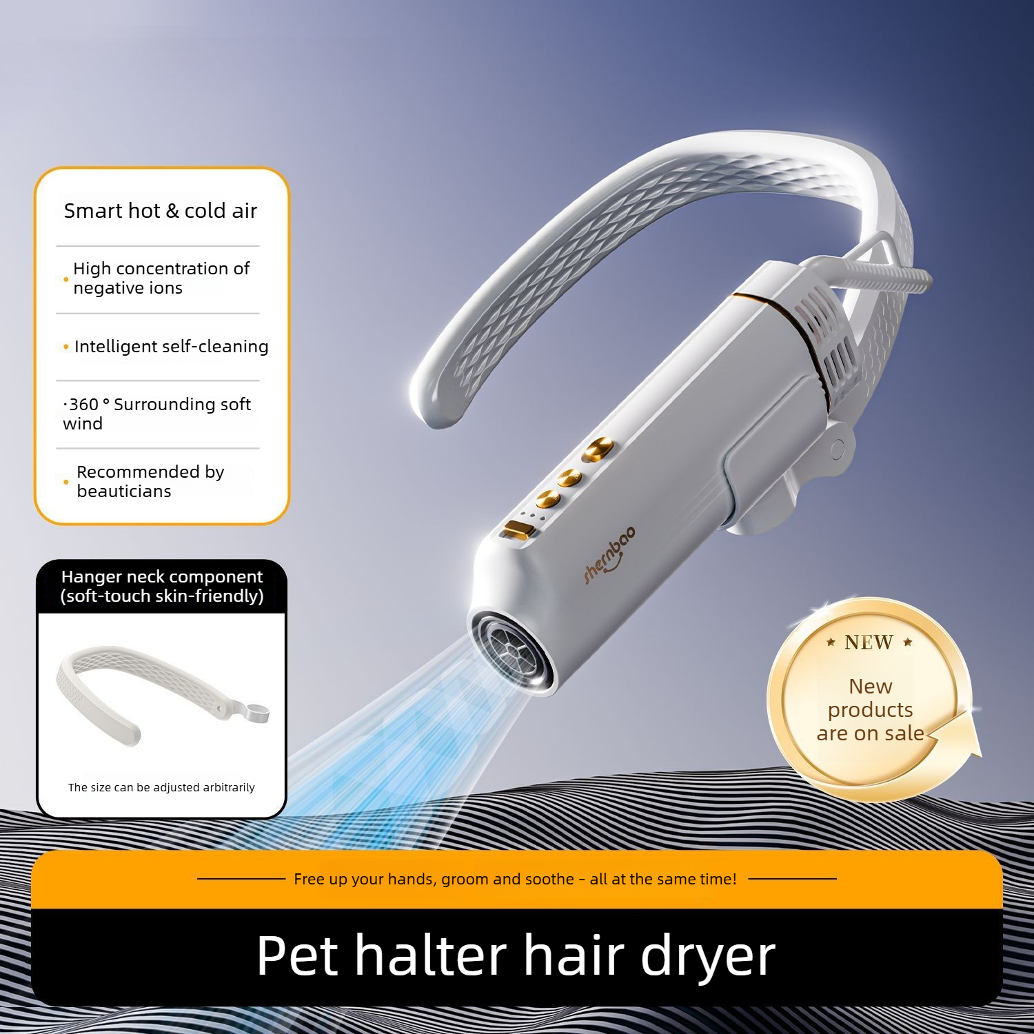 Neck Hanging Pet Hair Dryer Ne – Hot Dog Press Bewertung und Preis